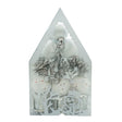Set de 12 ornamente de brad, Vivimall, de tip Glob, Alb/ Argintiu, din polistiren, cu finisaj sclipitor , cutie  4  cm adancime x 20  cm inaltime x 12  cm lungime) - vivimall.ro