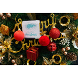 20 darabos karácsonyi díszkészlet, gömb alakú, polisztirolból készült, csillámos bevonattal, doboz méretei: 4 cm mélység x 20 cm hosszúság x 16 cm magasság