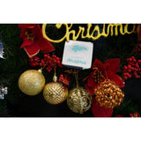 Set de 28 ornamente de brad, Vivimall, de tip Glob, Cupru/ Auriu, din polistiren, cu finisaj sclipitor , cutie  18  cm adancime x 22  cm inaltime x 18  cm lungime) - vivimall.ro