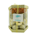 Set de 28 ornamente de brad, Vivimall, de tip Glob, Cupru/ Auriu, din polistiren, cu finisaj sclipitor , cutie  18  cm adancime x 22  cm inaltime x 18  cm lungime) - vivimall.ro