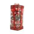 Set de 35 ornamente de brad, Vivimall, de tip Glob, Rosu, din polistiren, cu finisaj sclipitor , cutie  11  cm adancime x 19  cm inaltime x 11  cm lungime) - vivimall.ro