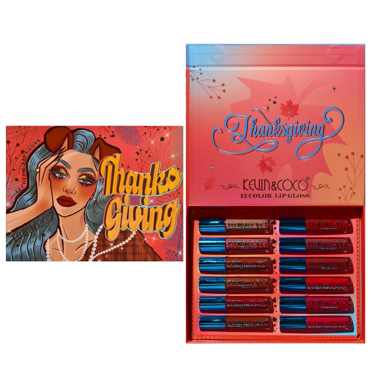 Set 12 Lip Gloss Caramel Pie | LipsGlow - vivimall.ro