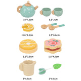 Set de Ceai Vivimall, din Lemn, 15 Piese, Vopsea Ecologica, +36 Luni, Multicolor Pastel - vivimall.ro