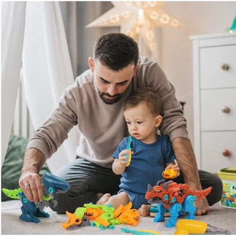 Set dinozauri de construit electric | SmartKidz - vivimall.ro