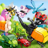 Jucărie educativă STEM Flippy Libelula, model 3D detaliat din 117 piese, colecție insecte mini