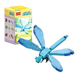 Set construcție Flippy Libelula 3D, 117 piese plastic ABS albastru, vedere frontală model asamblat