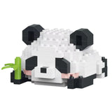 Set de Constructie, Flippy, Model Panda cu Bambus, 159 Piese, Model 3D, Jucarie Educativa STEM, +6 Ani, Plastic ABS, 7.8 x 4.1 x 11.3 cm, Mov - vivimall.ro