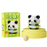 Set de Constructie, Flippy, Model Panda cu Cerc de Inot, 180 Piese, Model 3D, Jucarie Educativa STEM, +6 Ani, Plastic ABS, 7.8 x 4.1 x 11.3 cm, Verde Deschis - vivimall.ro
