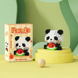 Set construcție Flippy Panda cu Pepene Verde dezasamblat, toate cele 160 piese afișate