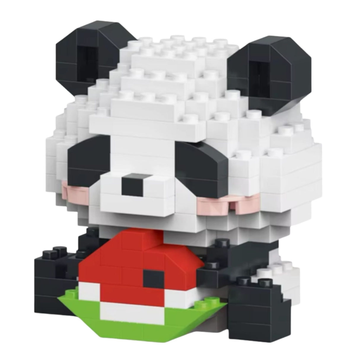 Set de Constructie, Flippy, Model Panda cu Pepene Verde, 160 Piese, Model 3D, Jucarie Educativa STEM, +6 Ani, Plastic ABS, 7.8 x 4.1 x 11.3 cm, Portocaliu - vivimall.ro