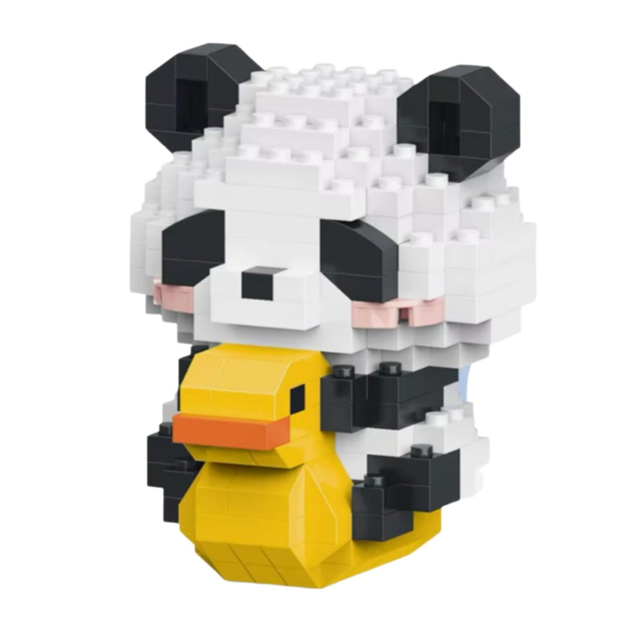 Model 3D asamblat Flippy Panda Călare pe Rață, vedere de ansamblu, 7.8x4.1x11.3 cm, plastic ABS