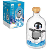 Detaliu piese set construit Flippy Pinguin, plastic rezistent multicolor, 553 componente incluse în cutie
