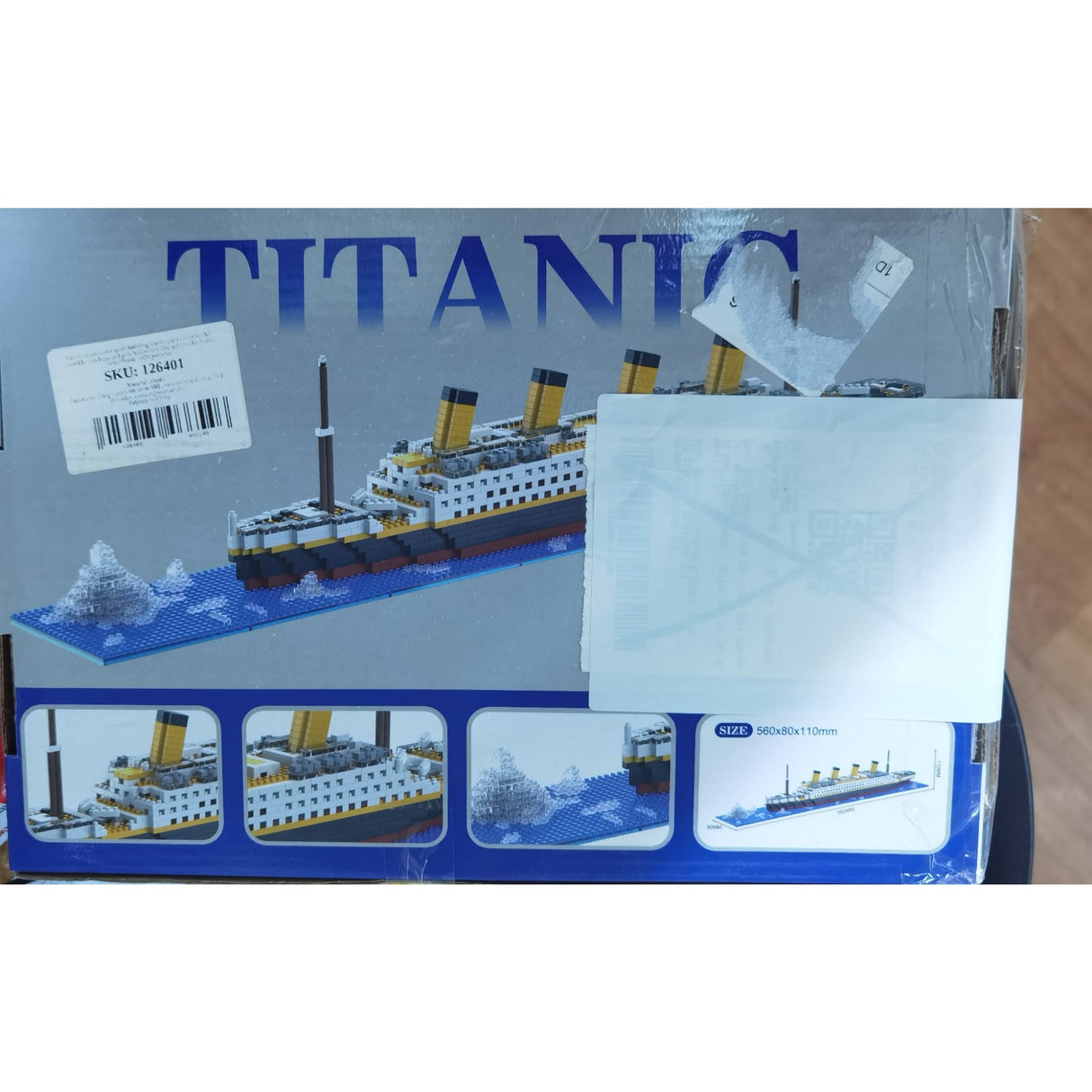 Set de Constructie Vaporul Titanic, Vivimall, 6 Ani, Ornament Creativ, 56x11x8 cm, 1787 de Piese, Multicolor, Resigilat - vivimall.ro