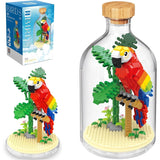 Ambalaj set de construit în sticlă Vivimall Papagal 483 piese, 19,1x12,1x12,1 cm, produs nou