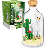 Set construit 3D Flippy model Alpaca finalizat, dimensiuni 10x19,6 cm, multicolor, detaliu lateral