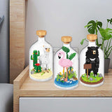 Piese plastic set construit Flippy Alpaca 543 bucăți, detaliu componente colorate, vedere de aproape