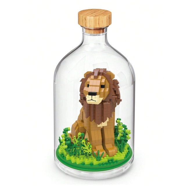 Set de Construit in Sticla, Flippy, 728 Piese, din Plastic, +14 Ani, 10 x 19.6 cm, Model Leu, Multicolor - vivimall.ro