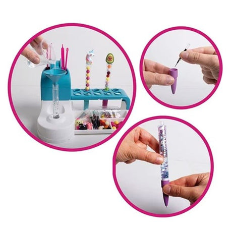 Set de Creatie, Vivimall, Stiloul Magic, +6 Ani, peste 50 de Accesorii, Laborator de Creatie Pixuri, 34 x 31 x 8 cm, Multicolor - vivimall.ro