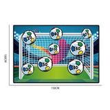 Set de Fotbal Vivimall, Joc Recreativ pentru Copii, Minge cu Scai, Poarta din Material Textil, 150 x 100 cm, Multicolor - vivimall.ro