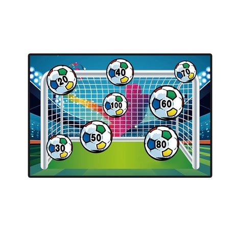 Set de Fotbal Vivimall, Joc Recreativ pentru Copii, Minge cu Scai, Poarta din Material Textil, 150 x 100 cm, Multicolor - vivimall.ro