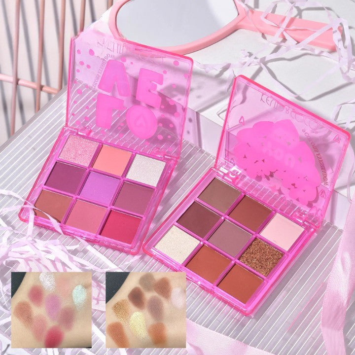 Set de Machiaj, KEVIN & COCO, 22 Culori, Model Lalele, 2 Palete de Farduri, 2 Lip Gloss-uri, 2 Lip Stick-uri, 1 Oglinda Inimioara, 15.7 x 21 x 4 cm, Multicolor - vivimall.ro