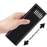 Set de Surubelnite 24-in-1 cu Clichet, Flippy, Set de Uz Casnic pentru Repararea Electronicelor Mici, Maner durabil Negru, 26.5 x 15 x 1.5 cm, Negru