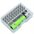 Set de Surubelnite 32-in-1 cu Clichet, Vivimall, Cromate, Set de Uz Casnic pentru Repararea Electronicelor Mici, Maner durabil Verde, 10.5 x 7 x 3 cm, Gri - vivimall.ro
