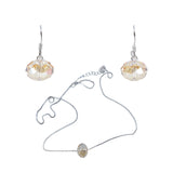Set din Argint 925 Colier si Cercei cu Elemente Swarovski - vivimall.ro