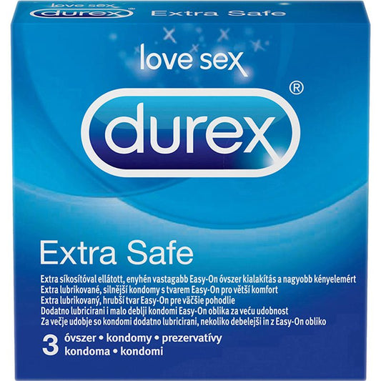 Durex óvszer, 3 db, Extra Safe