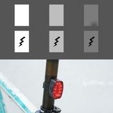 Set far si stop spate LED bicicleta, Vivimall, incarcare USB, rezistent la apa, 4 moduri de luminare, Plastic, Alb/Rosu, 10x6x4 cm - vivimall.ro