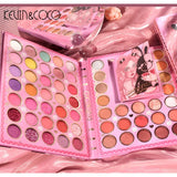 Set farduri 2 in 1 Kevin&Coco, paleta 62 nuante, mini paleta iluminator tip carte, rezistenta ridicata, 22 x 17 cm, 430 g, multicolor - vivimall.ro