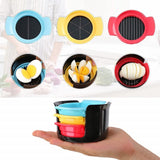 Set feliator 3 in 1 multifunctional Vivimall, feliatoare pentru oua/fructe, PP/otel inoxidabil, multicolor, 9 x 10.5 x 5.5 cm - vivimall.ro