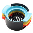 Set feliator 3 in 1 multifunctional Vivimall, feliatoare pentru oua/fructe, PP/otel inoxidabil, multicolor, 9 x 10.5 x 5.5 cm - vivimall.ro