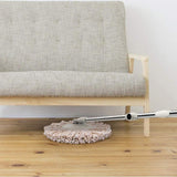 Set Galeata si Mop Rotativ 360°, Vivimall, Cu Dubla Actiune Centrifuga, Pentru Uz Casnic, Maner din Otel Inoxidabil Telescopic, 2 Capte din Bumbac, 46x27x29 cm, Roz - vivimall.ro