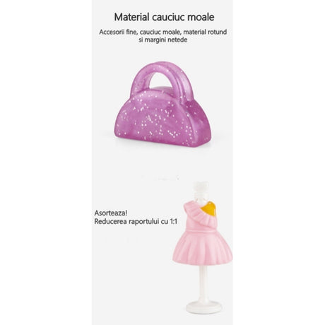 Set garderoba cu tinute, Vivimall, casa de papusi cu haine si accesorii - vivimall.ro