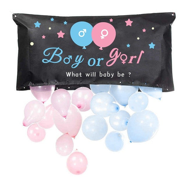 Nemfelfedő Készlet, Lufizsák, Műanyag és Latex, 24 Rózsaszín és Kék Lufi 13 Cm, Lufizsák