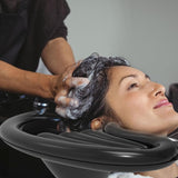 Set Gonflabil pentru Spalat pe Cap, Vivimall, pentru Copii, Femei Insarcinate si Varstnici, 81 x 60 x 38 cm, Ajustabil, Negru - vivimall.ro