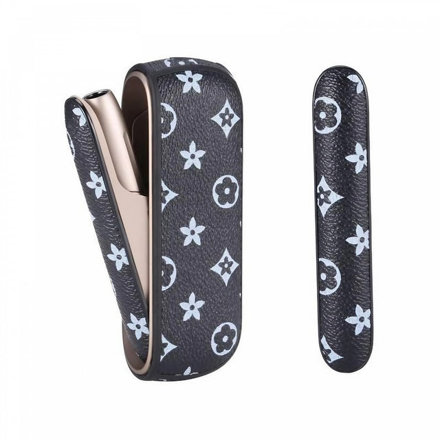 Set Husa Piele Ecologica Si Capac Plastic Flippy, pentru IQOS 3.0 DUO, de Protectie, Anti Soc si Zgarieturi, 20 gr, 12 x 4 x 2 cm, Negru - vivimall.ro