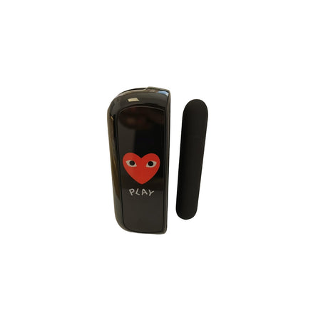 Set Husa Si Capac Plastic Flippy, pentru IQOS Iluma, de Protectie, Capac Magnetic, Anti Soc si Zgarieturi, 20 gr, 12 x 4 x 2.5 cm, Model Inima, Negru - vivimall.ro