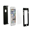 Set Husa si Folie de Protectie, Vivimall, Compatibila cu Apple iPhone X, Full Cover 360°, Plastic + Sticla, Negru - vivimall.ro