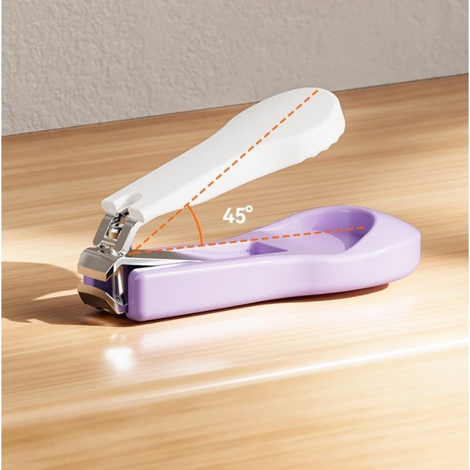 Set 4in1 de Ingrijire Unghii pentru Bebelusi, Vivimall, Cutie de Depozitare Tip Cerb, 0-6 Ani, 11 x 6 x 11 cm, Mov - vivimall.ro