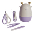 Set 4in1 de Ingrijire Unghii pentru Bebelusi, Vivimall, Cutie de Depozitare Tip Cerb, 0-6 Ani, 11 x 6 x 11 cm, Mov - vivimall.ro