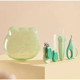 Set Ingrijire Unghii pentru Bebelusi, Vivimall, Cutie de Depozitare in Forma de Ursulet, 10 x 9.5 cm, Verde - vivimall.ro