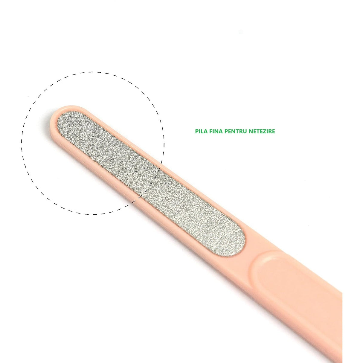 Set 4in1 de Ingrijire Unghii pentru Bebelusi, Vivimall, Cutie de Depozitare Transparenta, 0-6 Ani, 13.6x8x2 cm, Roz - vivimall.ro