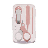 Set 4in1 de Ingrijire Unghii pentru Bebelusi, Vivimall, Cutie de Depozitare Transparenta, 0-6 Ani, 13.6x8x2 cm, Roz - vivimall.ro