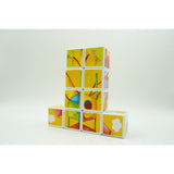 Set inteligent de cuburi magnetice pentru copii, 10 piese, cutie depozitare, puzzle parc de distractii, +3 ani, multicolor - vivimall.ro