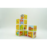 Set inteligent de cuburi magnetice pentru copii, 10 piese, cutie depozitare, puzzle parc de distractii, +3 ani, multicolor - vivimall.ro