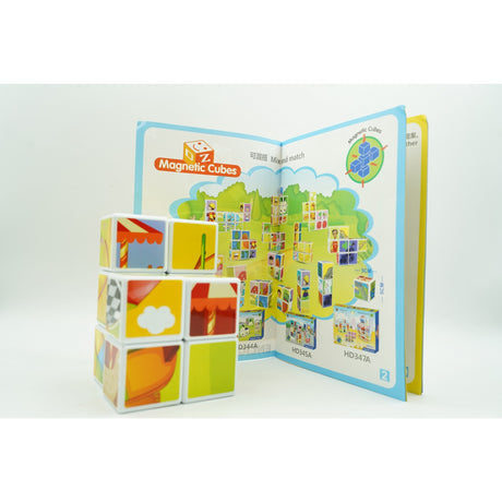 Puzzle cuburi magnetice 10 piese | ClickMag - vivimall.ro