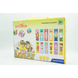 Set inteligent de cuburi magnetice pentru copii, 6 piese, cutie depozitare, puzzle joburi, +3 ani, multicolor - vivimall.ro