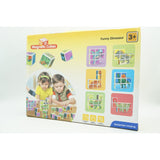 Set inteligent de cuburi magnetice pentru copii, 8 piese, cutie depozitare, puzzle dinozauri, +3 ani, multicolor - vivimall.ro